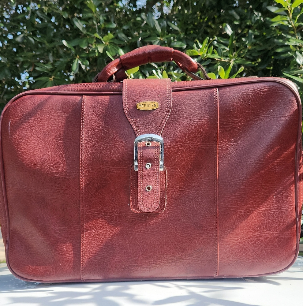 VINTAGE TRAVEL BROWN MERIDIEN BAG  Medium Size